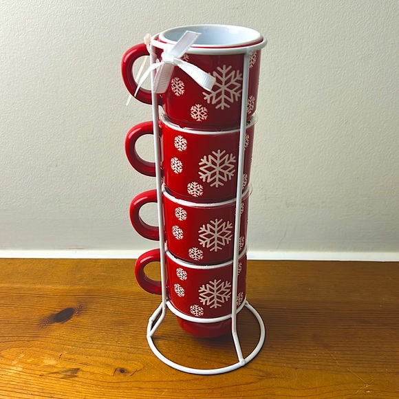 Signature Christmas Mugs in a tower - Expresso - Picture 1 of 6